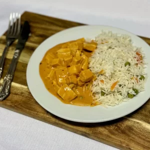 Chicken curry and rice